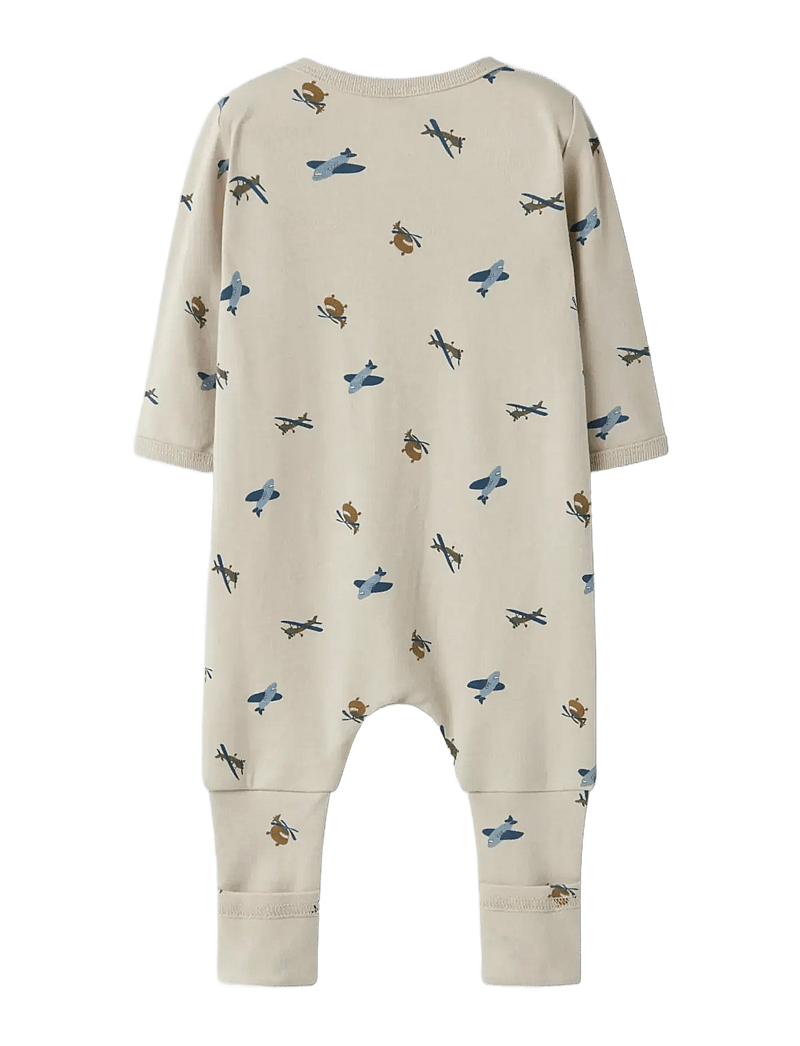 name it - NBMNIGHTSUIT 2P ZIP FF AIRPLANE NOOS - schlafoveralls - peyote - 2