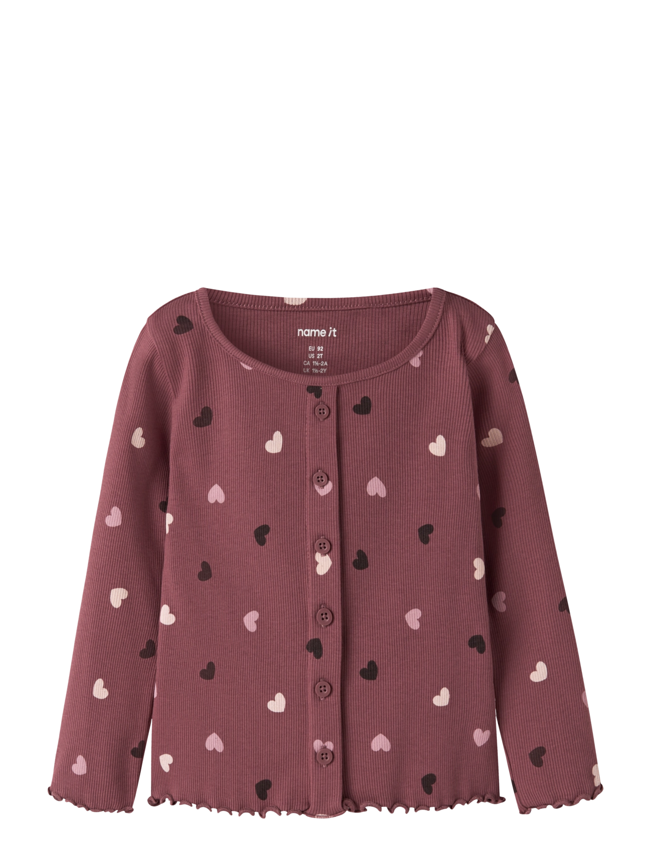 name it NMFVEMIA LS SLIM TOP - Festive wear - WILD GINGER / burgundy