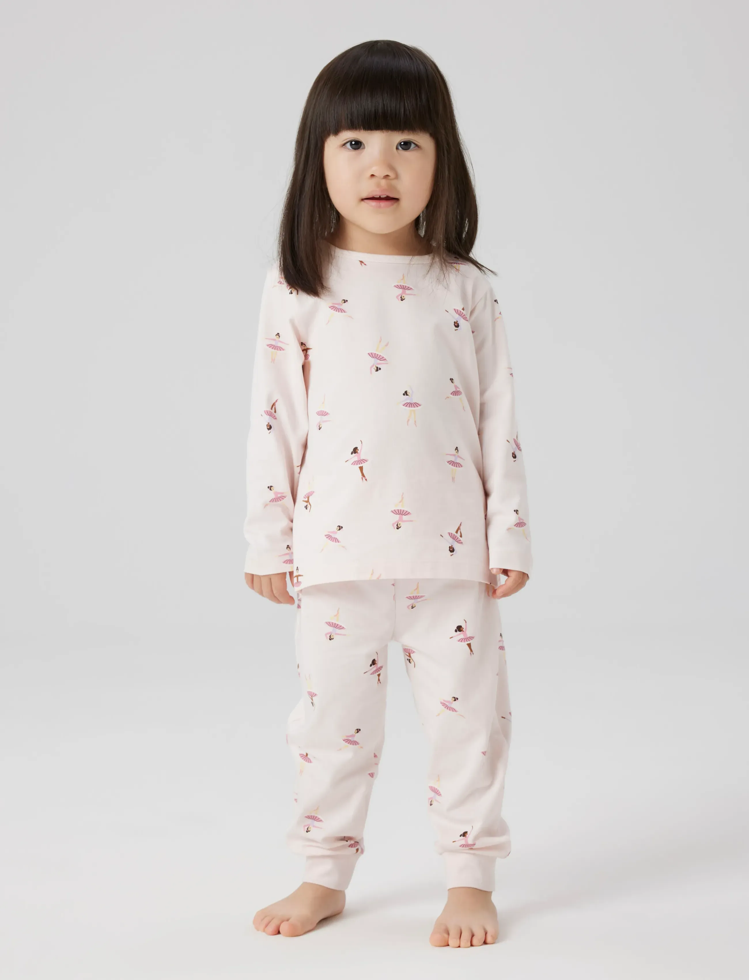 name it Nmfnightset Ballarina Noos, 110-116, Pink, Pyjamas > Pyjamas-Sæt, Børn
