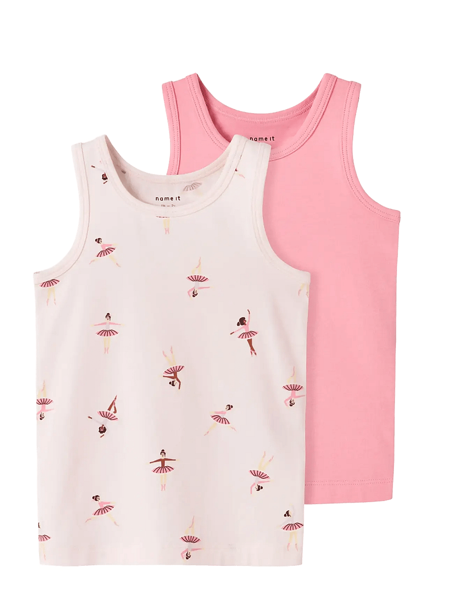 name it - NMFTANK TOP 2P BALLARINA NOOS - oberteile - pearl - 1