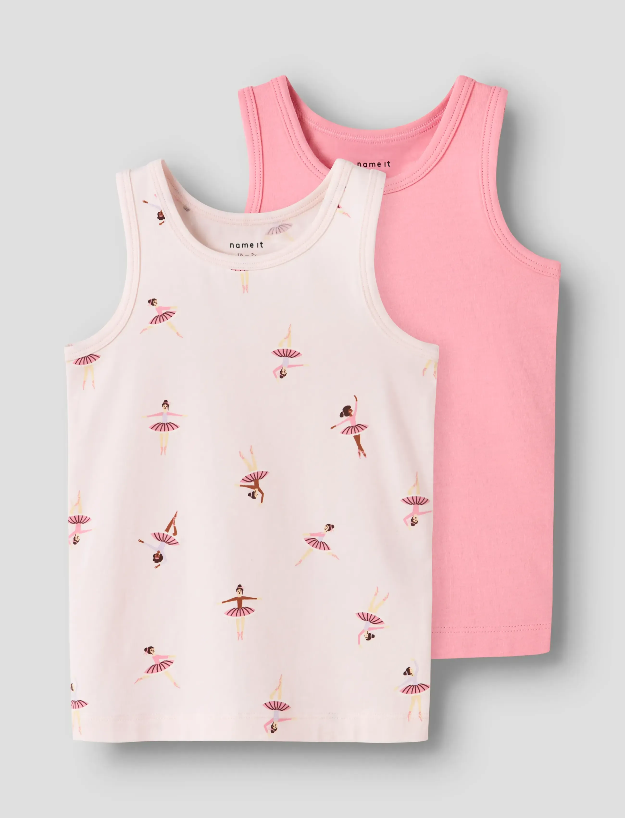 name it Nmftank Top 2P Ballarina Noos, Børn, Ballerina Tanktop, Pink, Str: 116