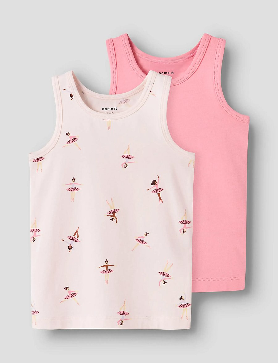 name it - NMFTANK TOP 2P BALLARINA NOOS - oberteile - pearl - 0