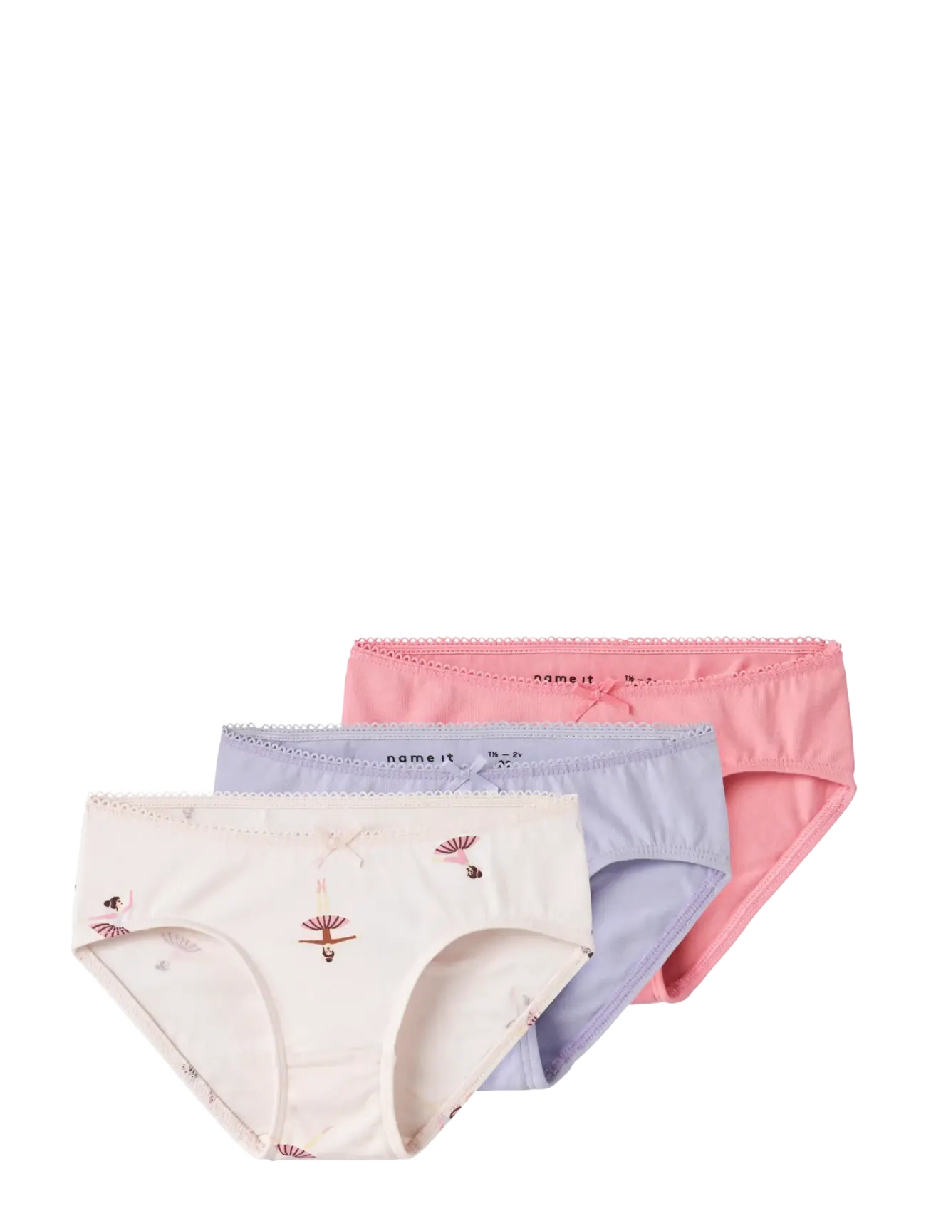 name it NMFBRIEFS 3P BALLARINA NOOS - Trosor - PEARL / pink/rose