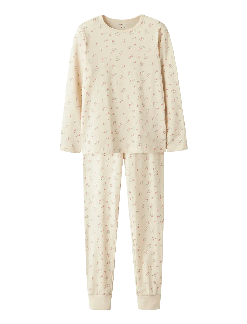 name it - NKFNIGHTSET FLOWER NOOS - pyjamasset - turtledove - 1