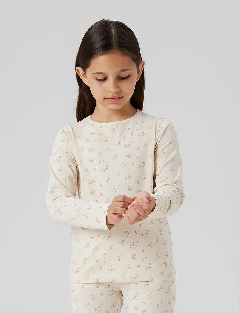 name it - NKFNIGHTSET FLOWER NOOS - pyjamasset - turtledove - 3