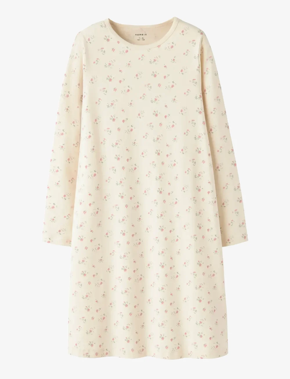 name it - NKFNIGHTGOWN FLOWER NOOS - náttkjólar - turtledove - 1