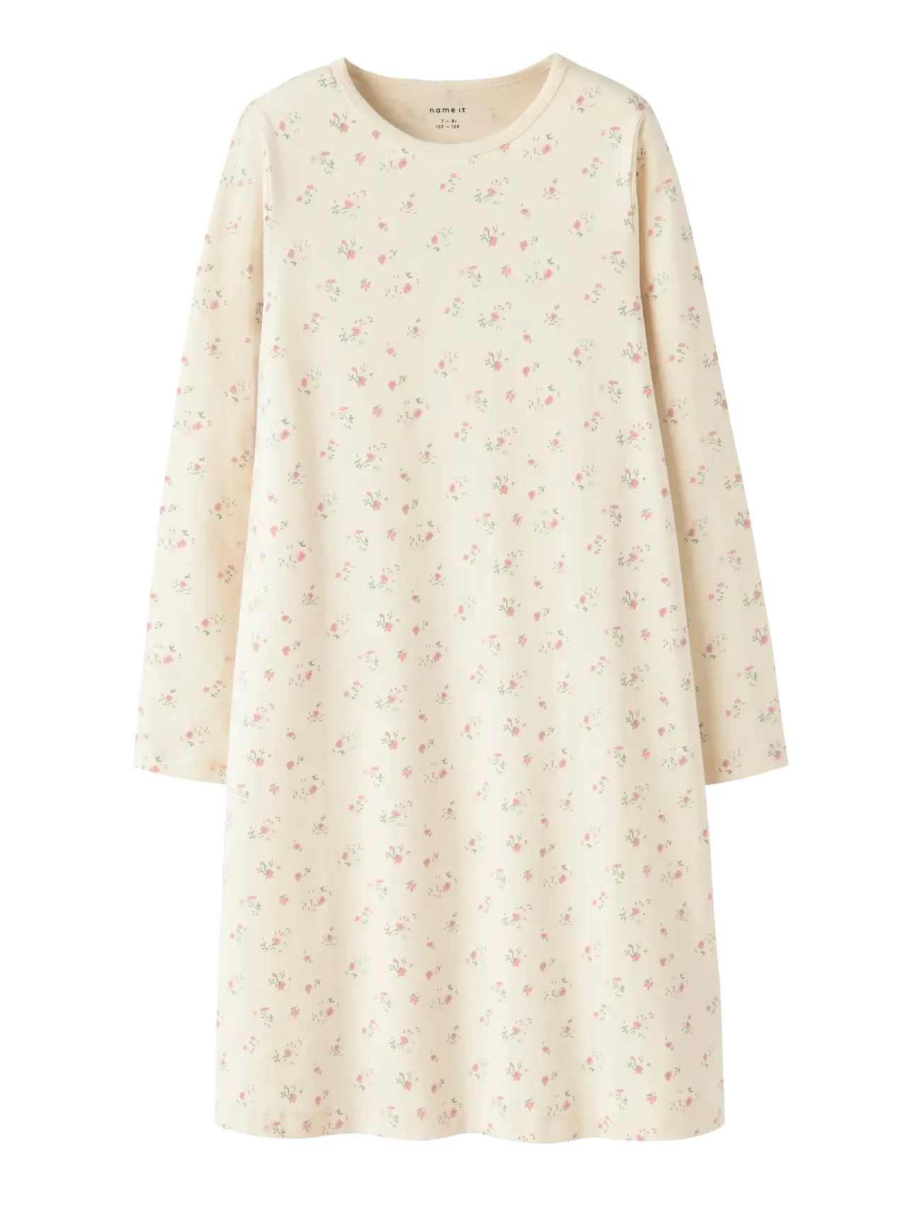 name it - NKFNIGHTGOWN FLOWER NOOS - nachthemd - turtledove - 1