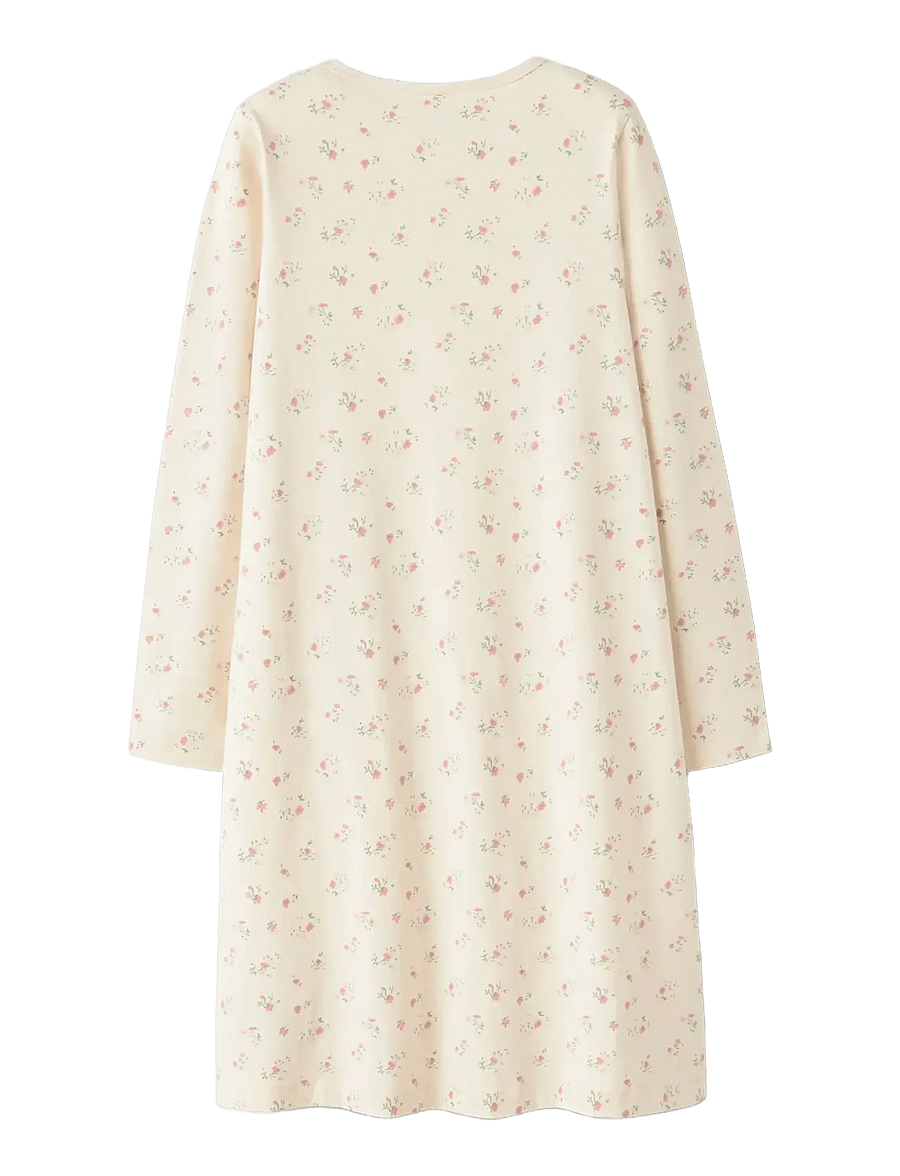 name it - NKFNIGHTGOWN FLOWER NOOS - nachthemd - turtledove - 2