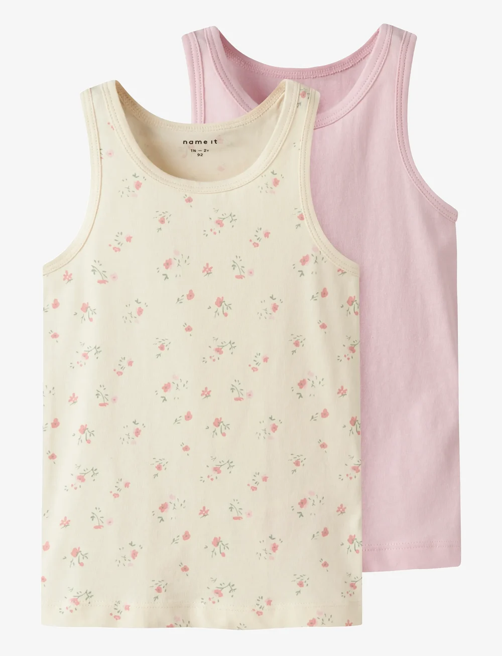 name it - NMFTANK TOP 2P FLOWER NOOS - tanktops - turtledove - 0