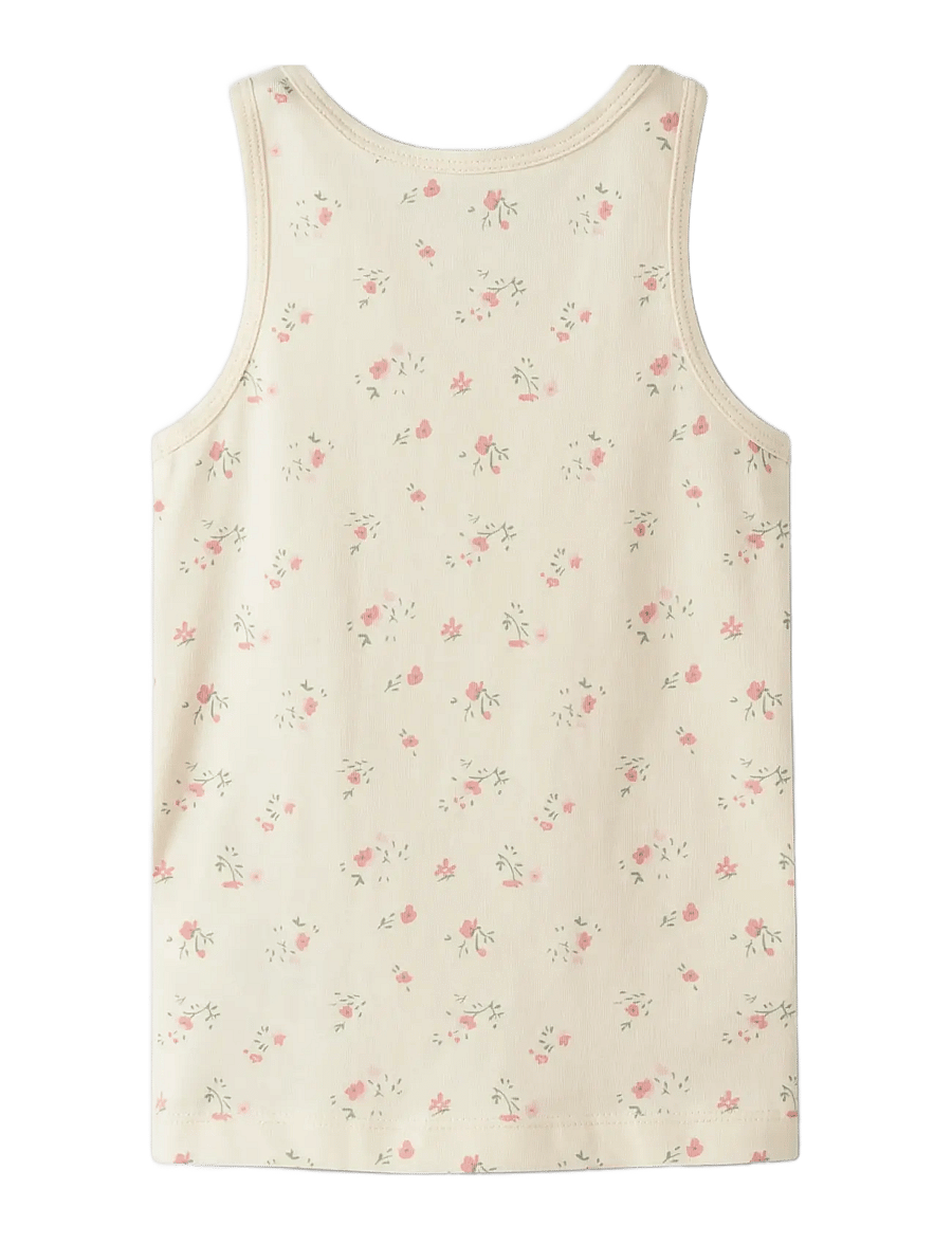 name it - NMFTANK TOP 2P FLOWER NOOS - linnen - turtledove - 1