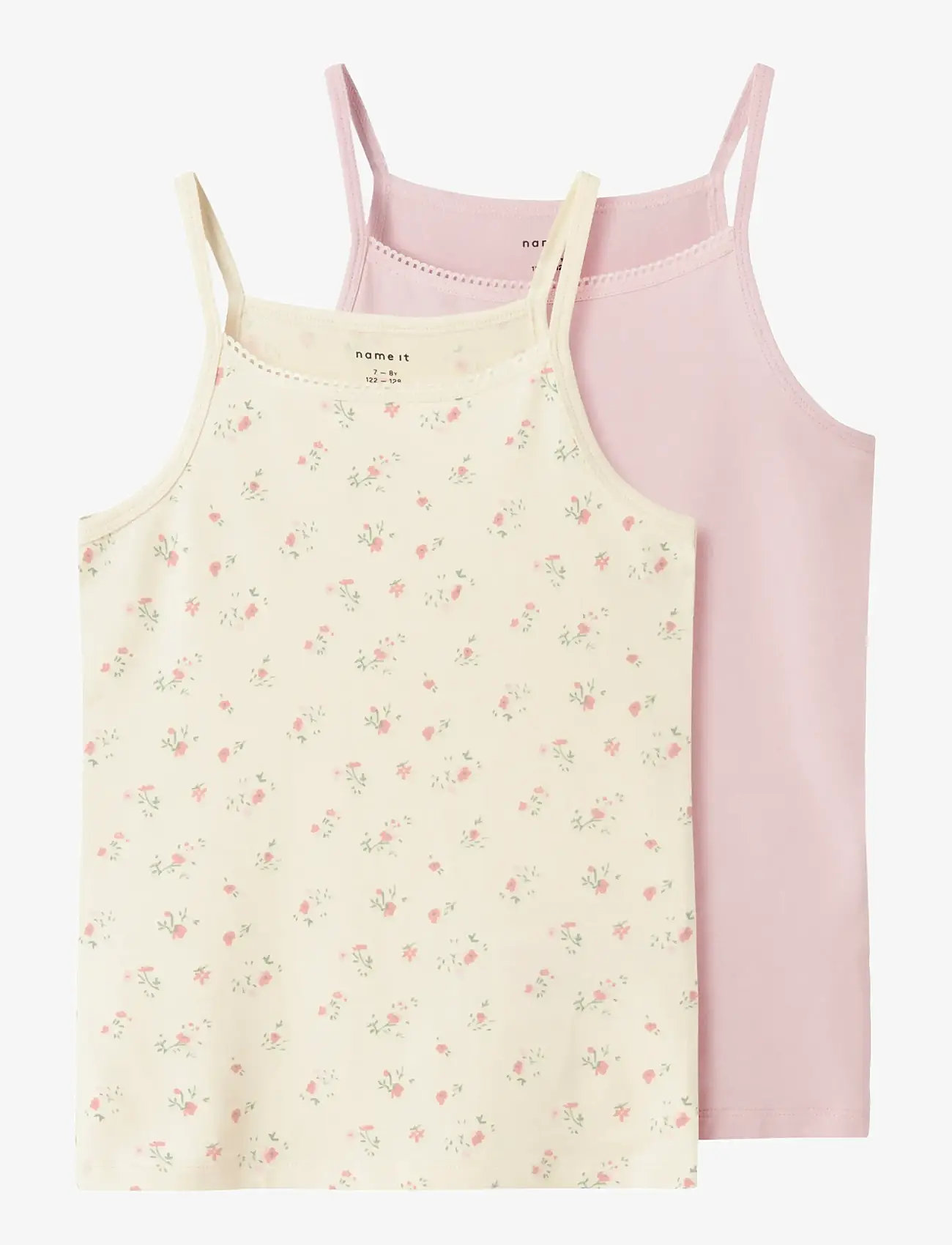 name it - NKFSTRAP TOP 2P FLOWER NOOS - Ærmeløs undertrøje - turtledove - 0