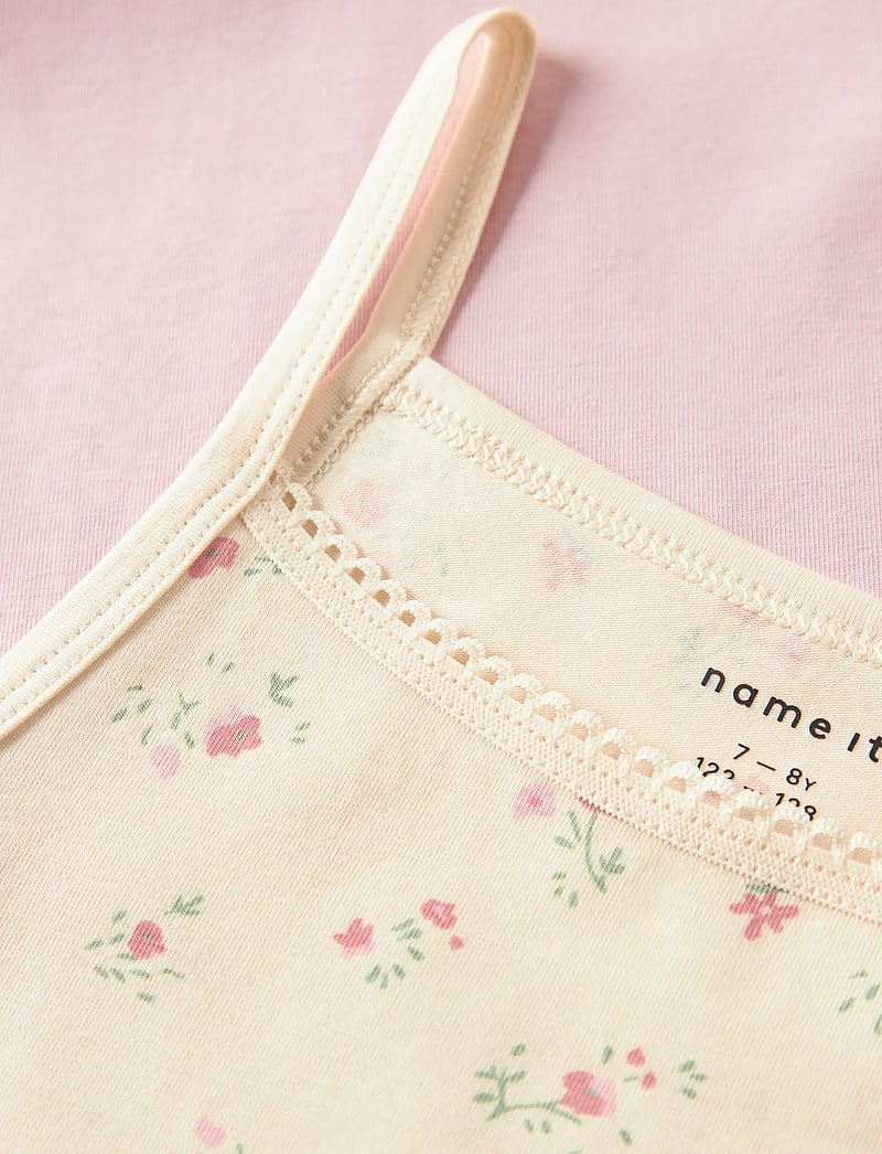 name it - NKFSTRAP TOP 2P FLOWER NOOS - Ærmeløs undertrøje - turtledove - 3