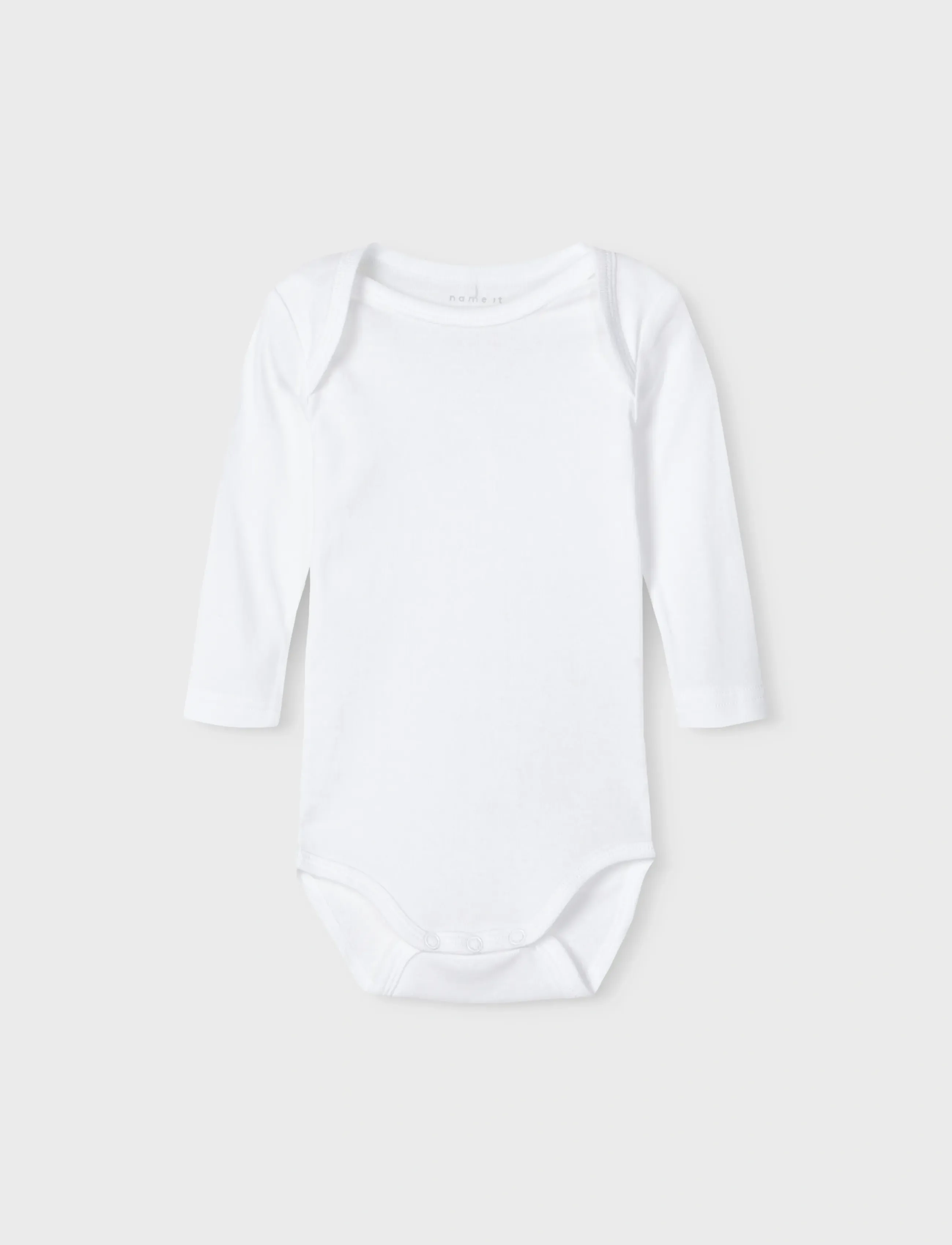 name it - NBNBODY 3P LS SOLID NOOS - long-sleeved - bright white - 3