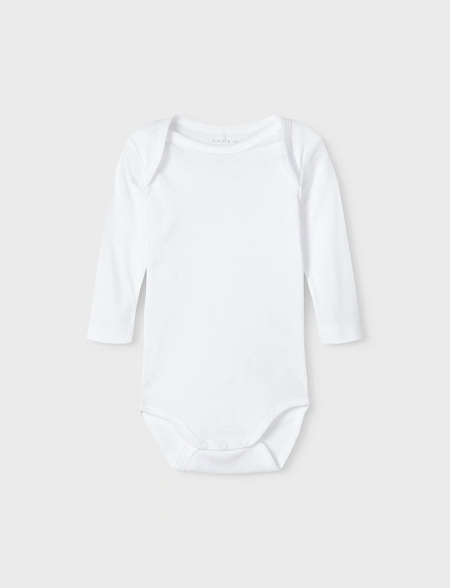 name it - NBNBODY 3P LS SOLID NOOS - bodide multipakk - bright white - 3