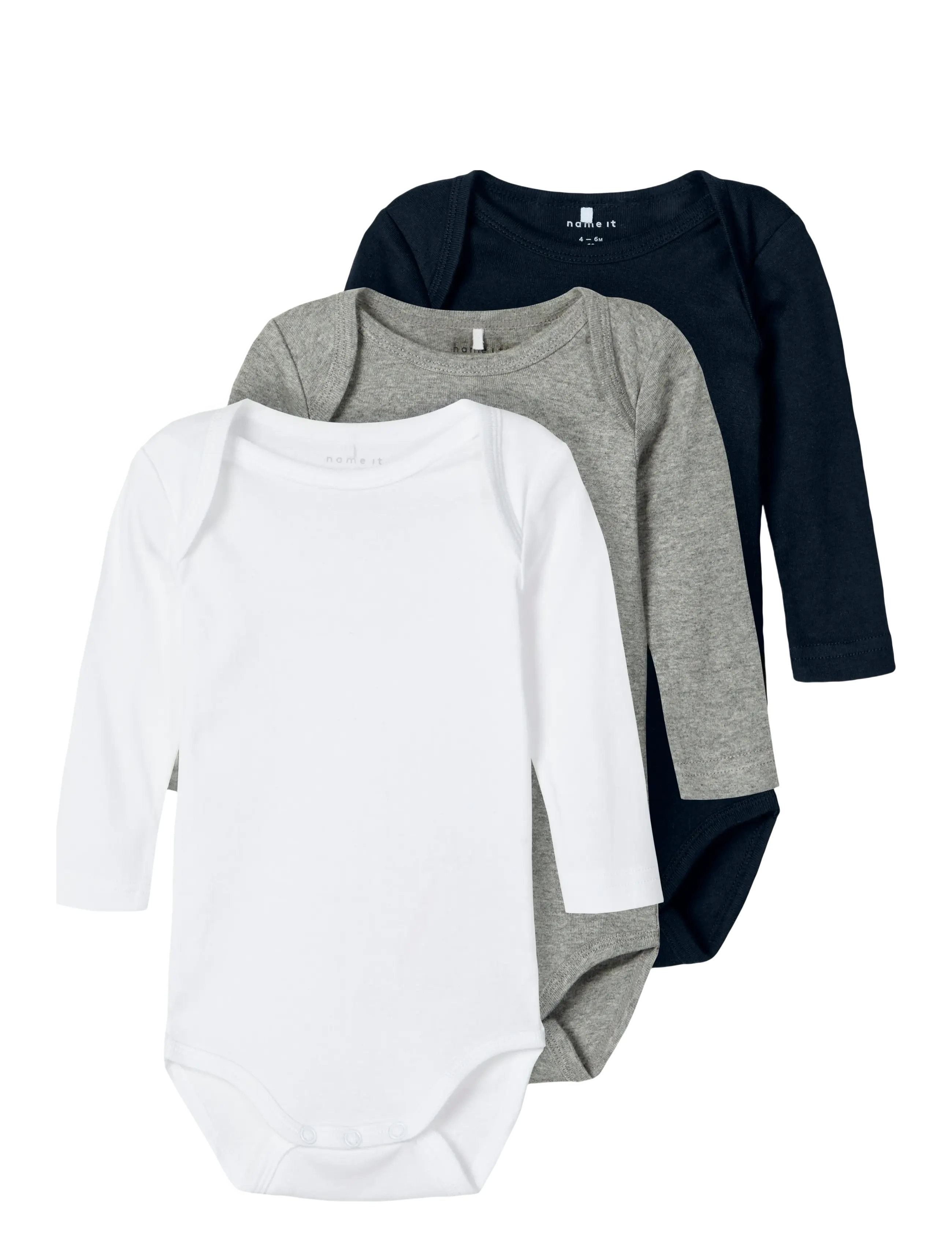 name it NBNBODY 3P LS SOLID NOOS - Bodyer i multipack - DARK SAPPHIRE / black