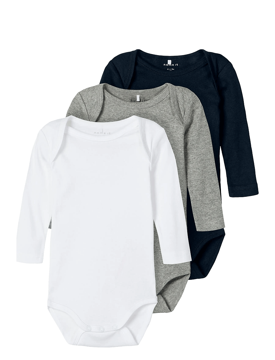 name it - NBNBODY 3P LS SOLID NOOS - bodide multipakk - dark sapphire - 0