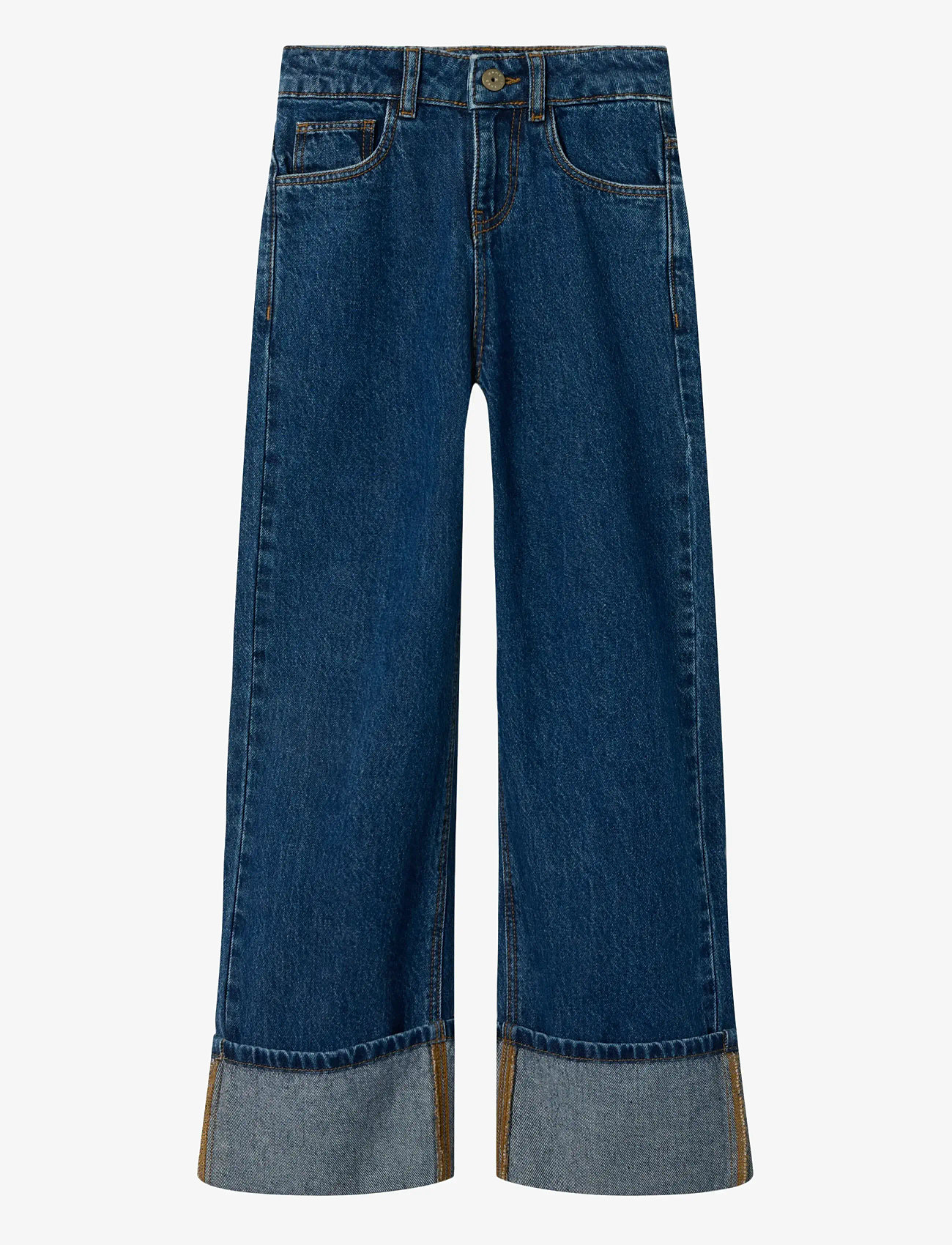 name it - NKFROSE WIDE JEANS 1030-RM BTS - platūs džinsai - dark blue denim - 1