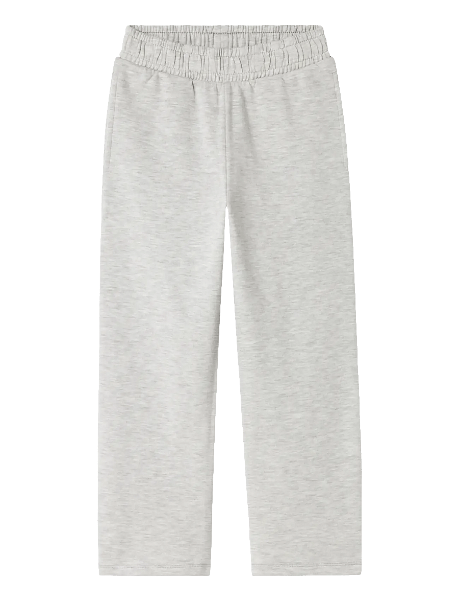 name it - NKMMALLO STRAIGHT SWEAT PANT UNB NOOS - dressipüksid - light grey melange - 1