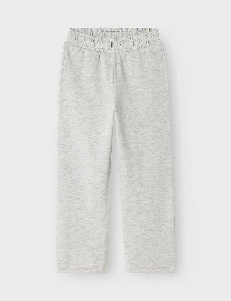 name it - NKMMALLO STRAIGHT SWEAT PANT UNB NOOS - dressipüksid - light grey melange - 0