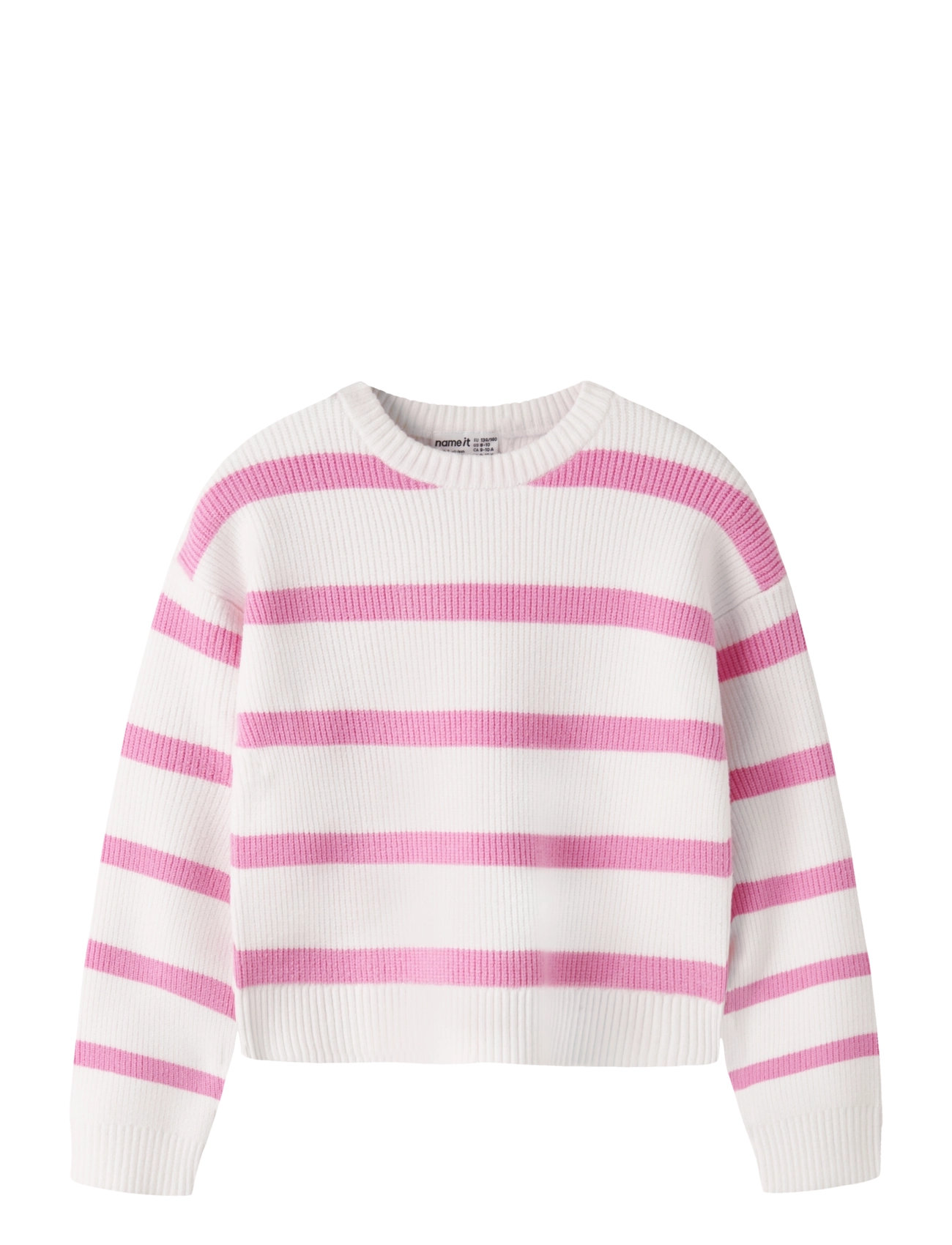 name it NKFVNILLA LS SH KNIT - Inspiration - CLOUD DANCER / white