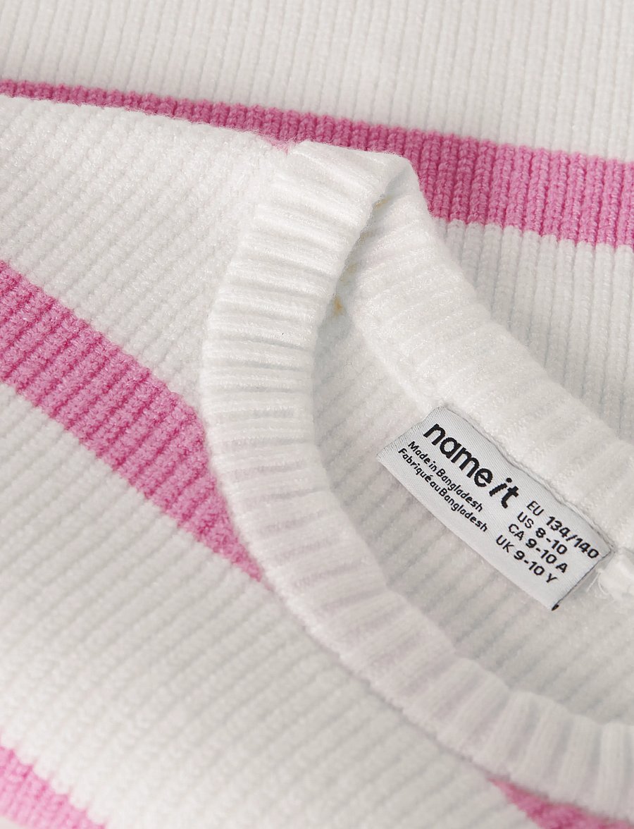 name it - NKFVNILLA LS SH KNIT - pullover - cloud dancer - 2