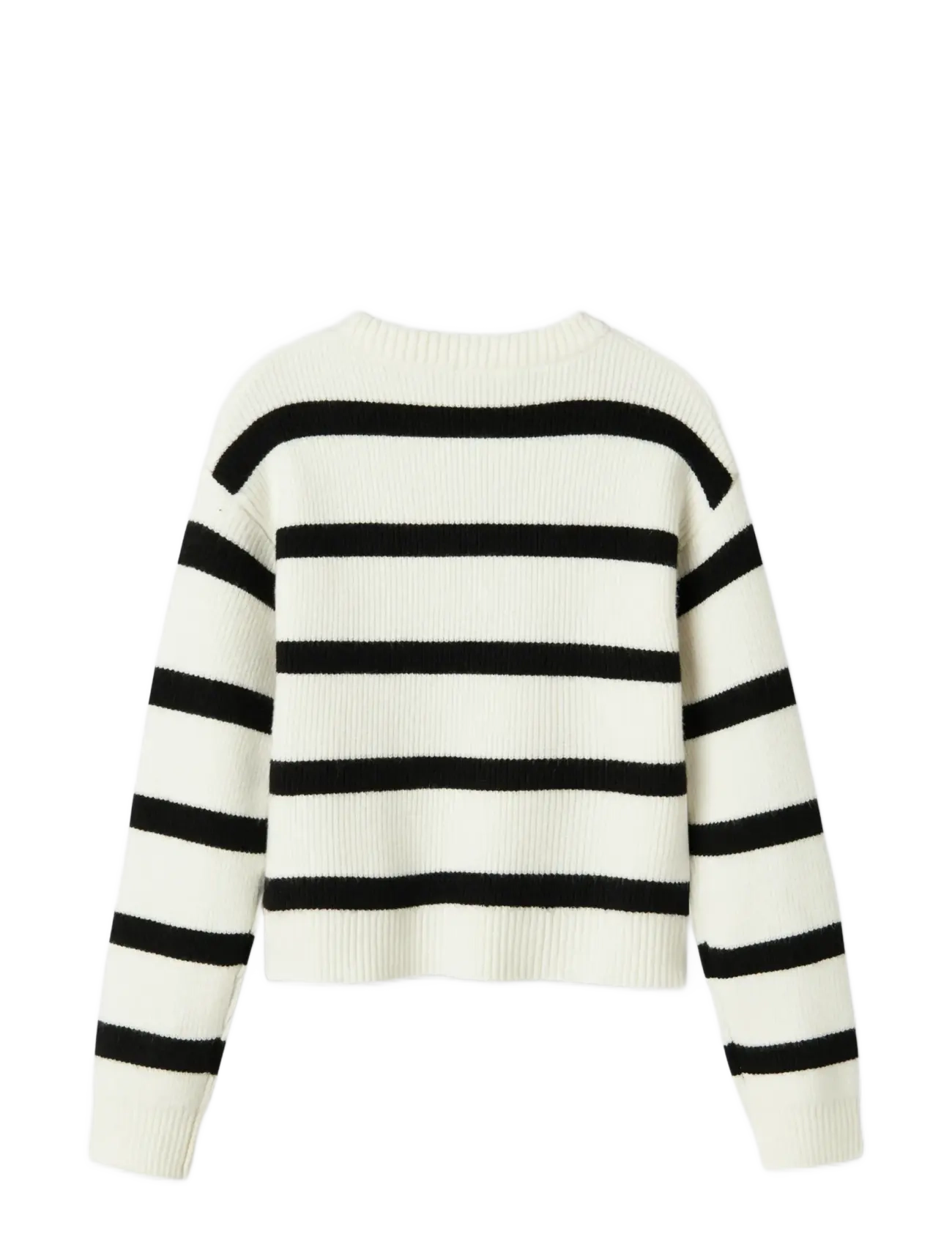 name it - NKFVNILLA LS SH KNIT - gensere - cloud dancer - 2