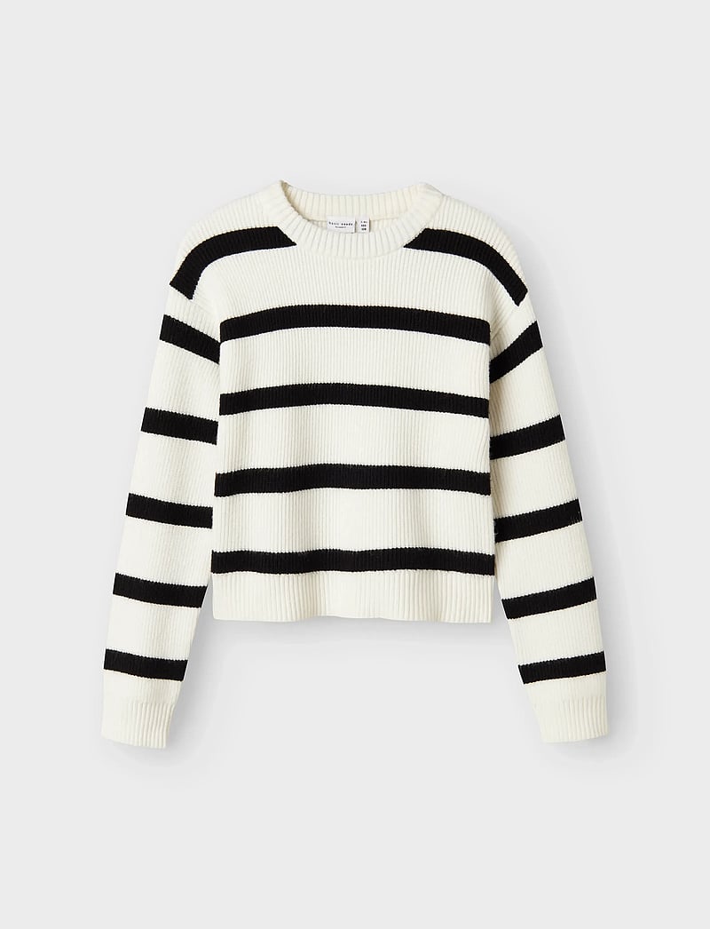 name it - NKFVNILLA LS SH KNIT - pulls - cloud dancer - 0