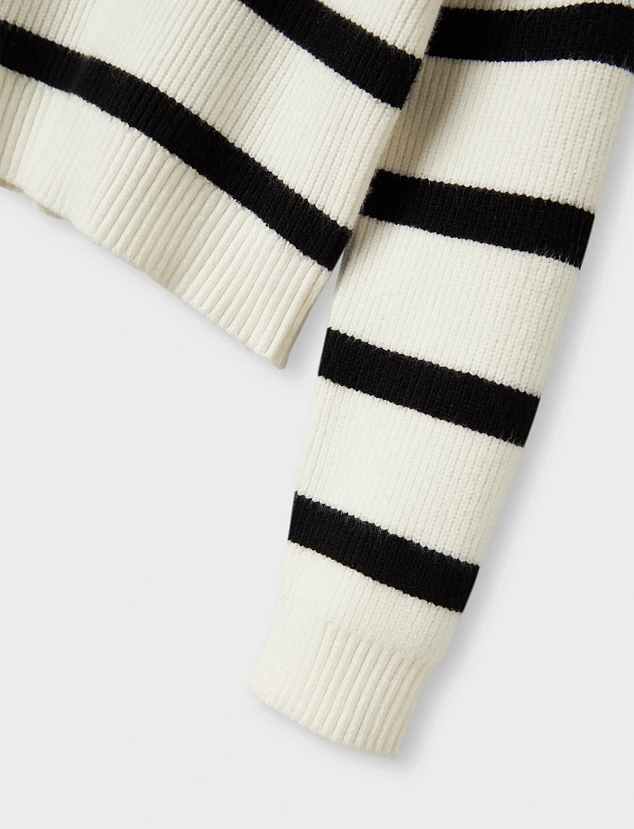 name it - NKFVNILLA LS SH KNIT - gensere - cloud dancer - 3