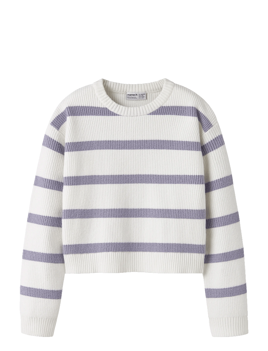 name it - NKFVNILLA LS SH KNIT - stickade tröjor - cloud dancer - 1