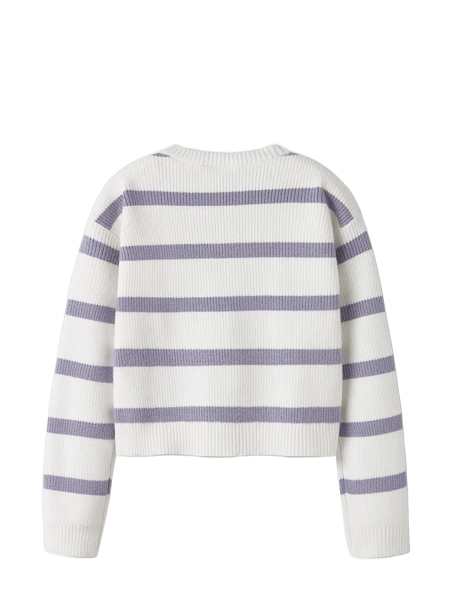 name it - NKFVNILLA LS SH KNIT - stickade tröjor - cloud dancer - 2