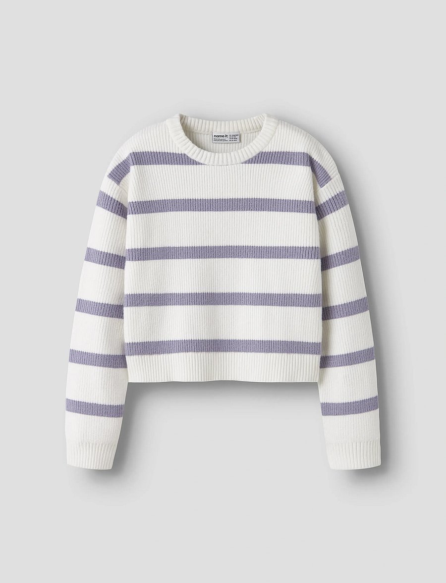 name it - NKFVNILLA LS SH KNIT - stickade tröjor - cloud dancer - 0