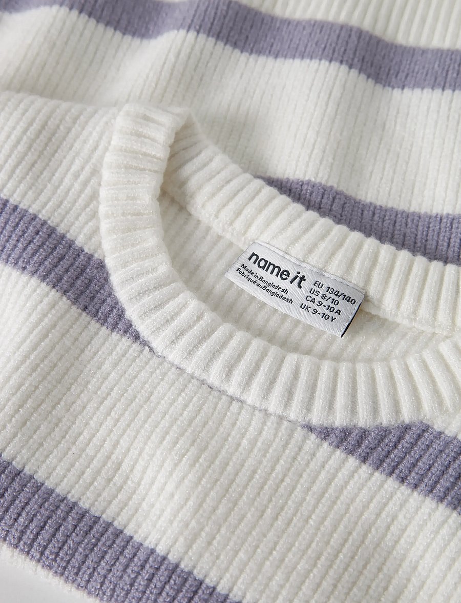 name it - NKFVNILLA LS SH KNIT - stickade tröjor - cloud dancer - 3
