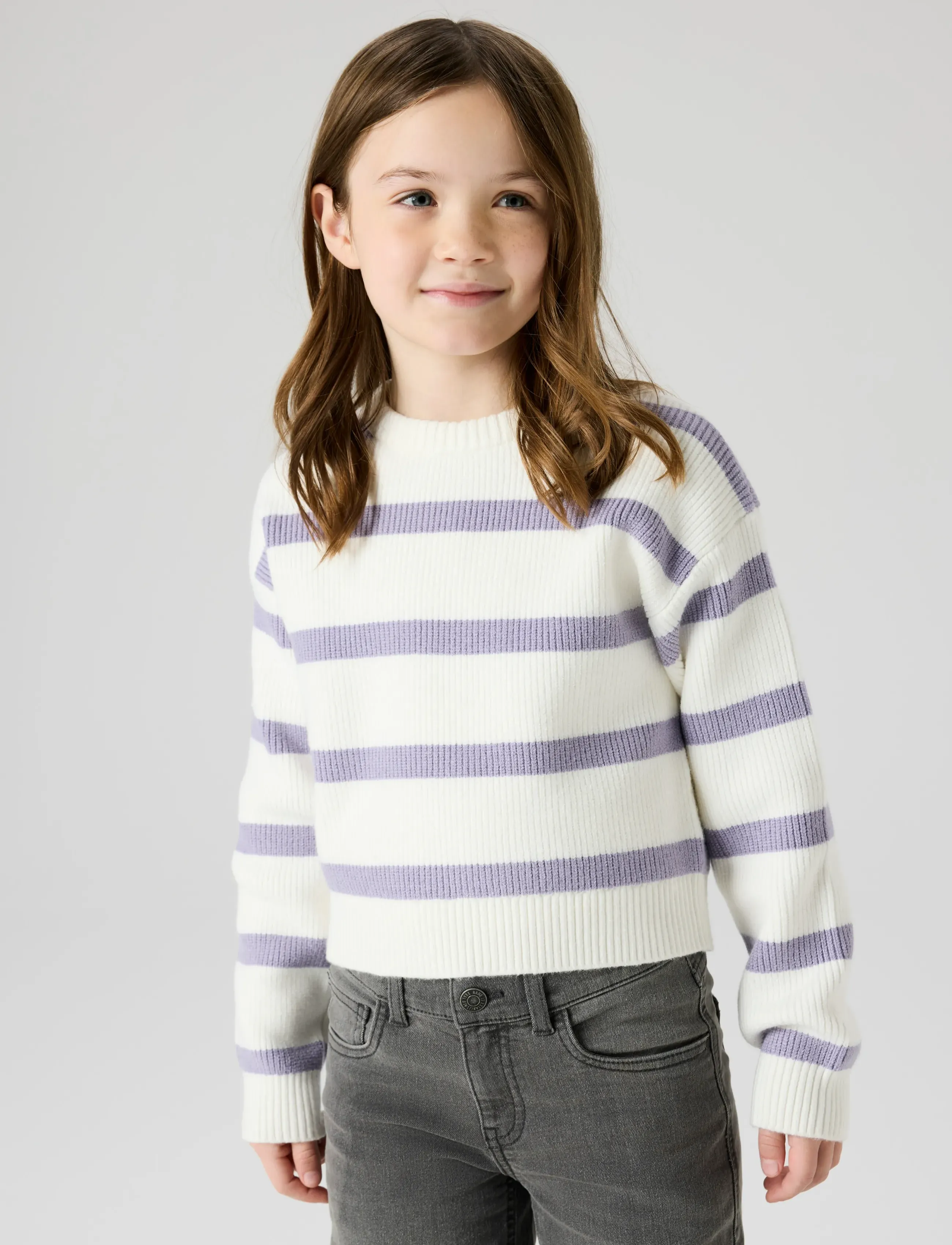 name it - NKFVNILLA LS SH KNIT - trøjer - cloud dancer - 5