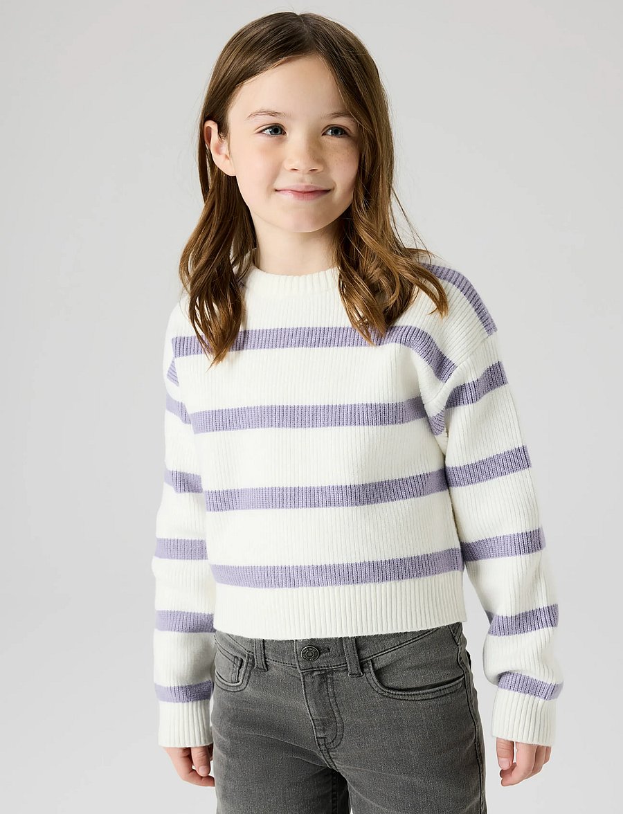 name it - NKFVNILLA LS SH KNIT - stickade tröjor - cloud dancer - 5