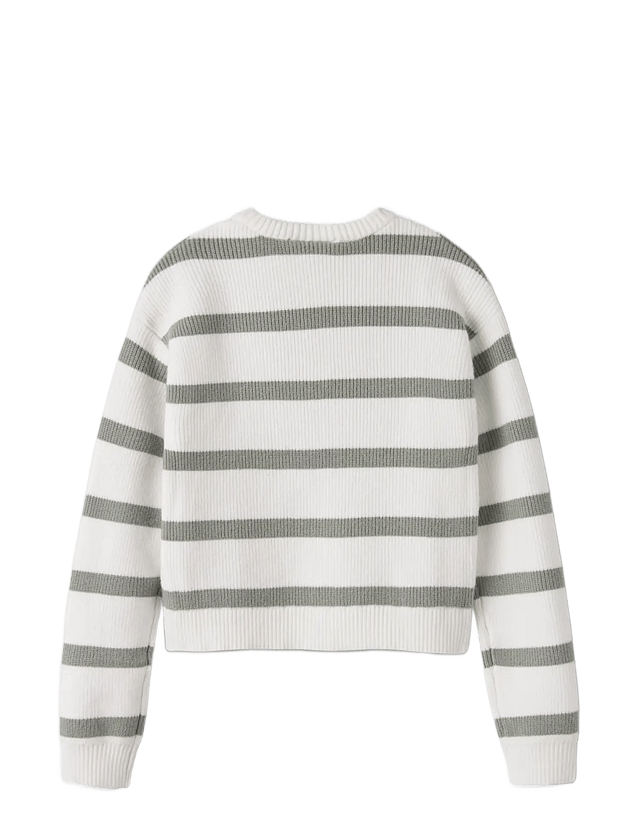 name it - NKFVNILLA LS SH KNIT - stickade tröjor - cloud dancer - 2