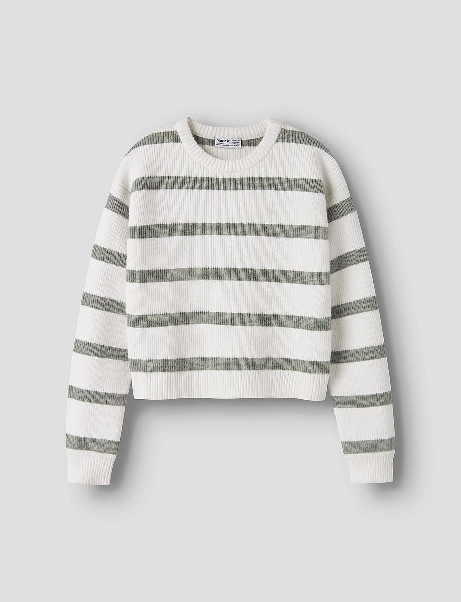 name it - NKFVNILLA LS SH KNIT - stickade tröjor - cloud dancer - 0