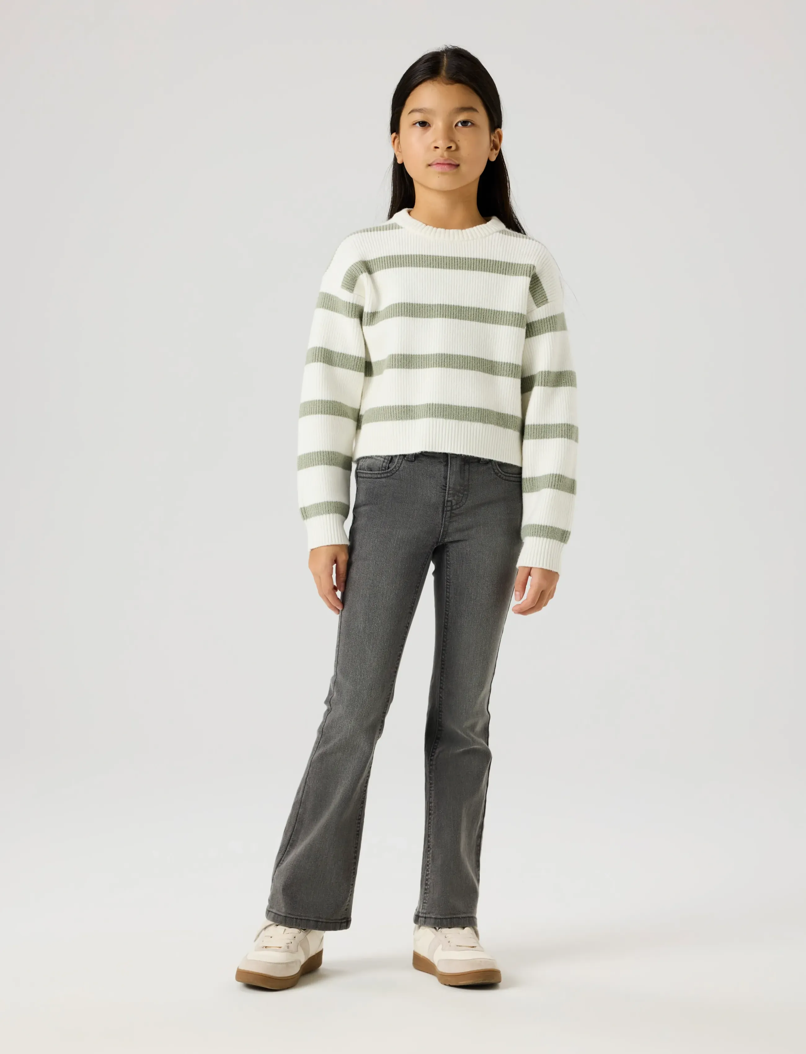 name it - NKFVNILLA LS SH KNIT - jumpers - cloud dancer - 4