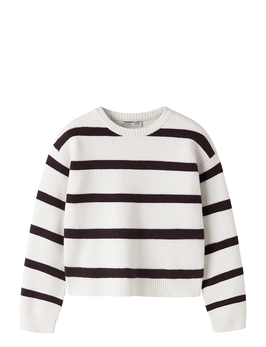 name it - NKFVNILLA LS SH KNIT - pullover - cloud dancer - 0