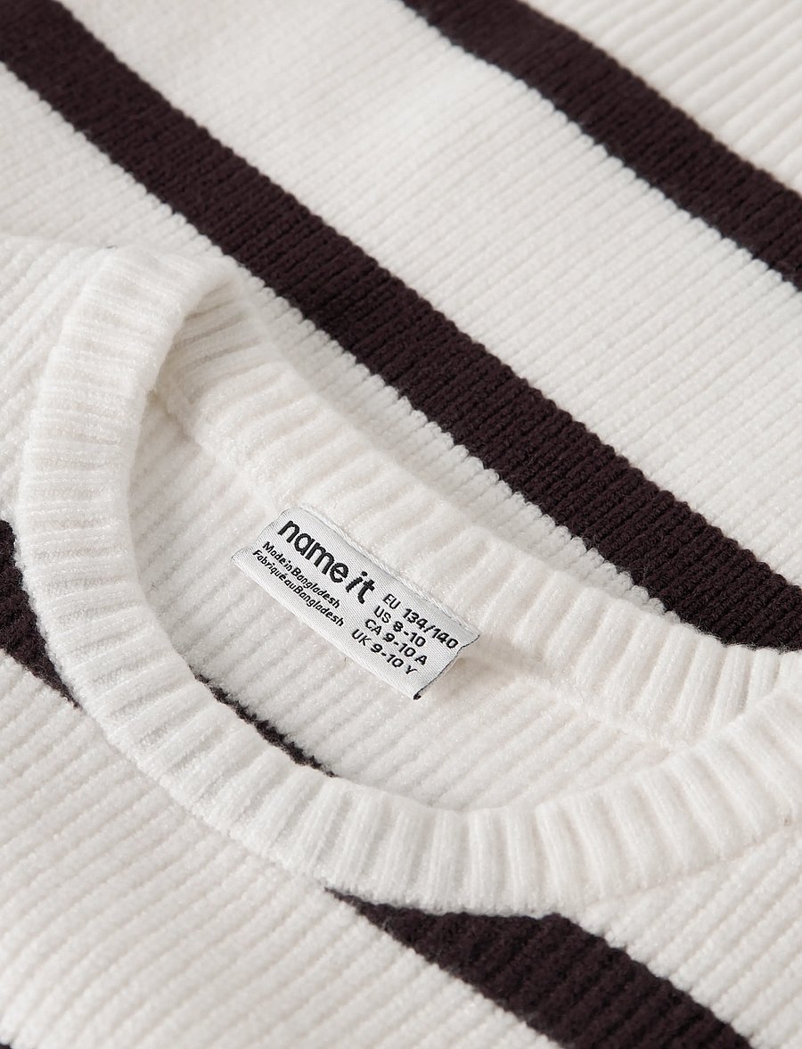 name it - NKFVNILLA LS SH KNIT - pullover - cloud dancer - 2
