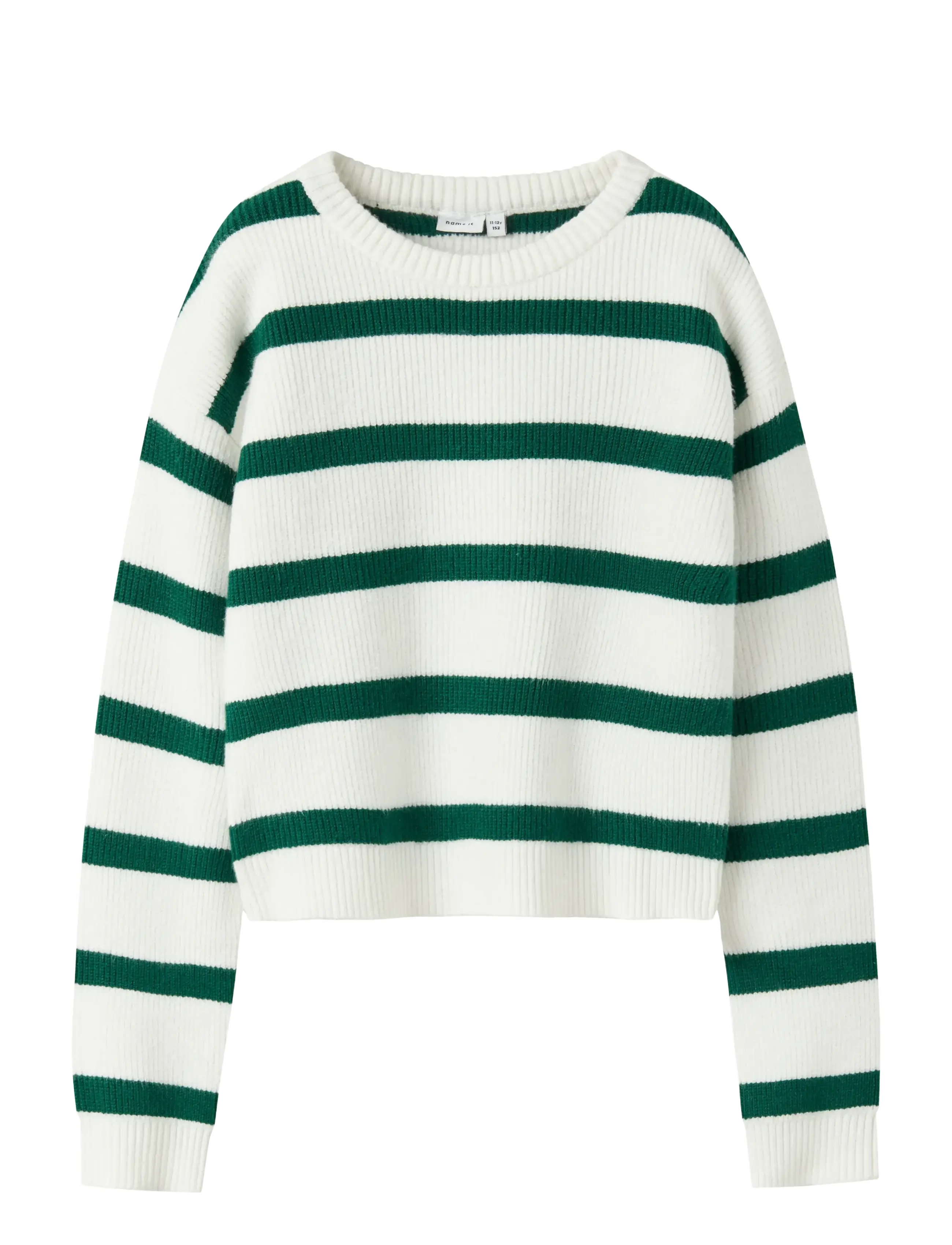 name it NKFVNILLA LS SH KNIT - Oberteile - CLOUD DANCER / green