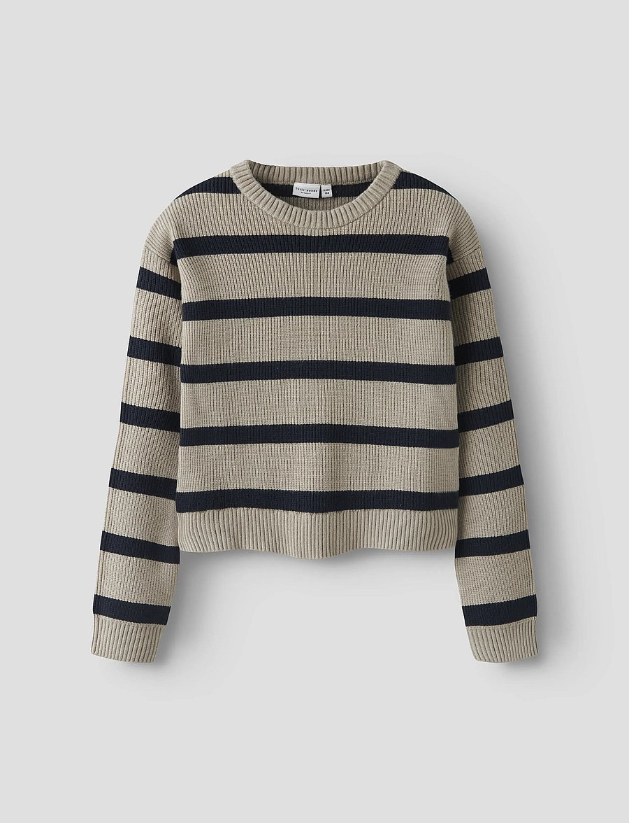 name it - NKFVNILLA LS SH KNIT - stickade tröjor - island fossil - 0
