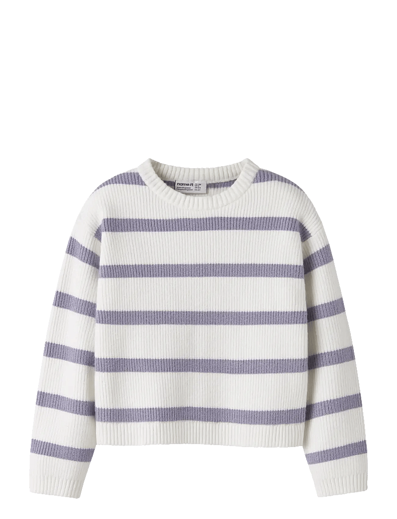 name it - NMFVNILLA LS SH KNIT - pullover - cloud dancer - 1