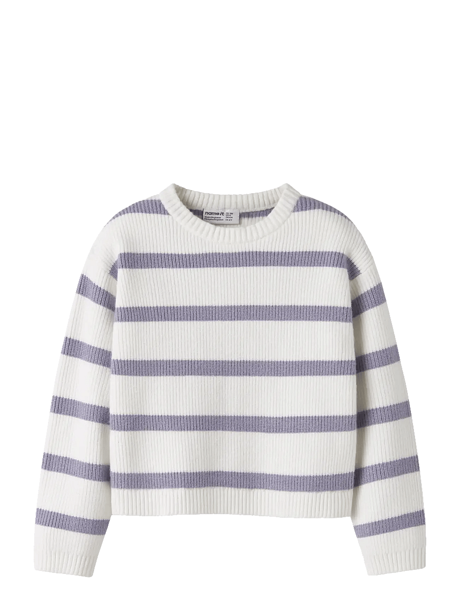 name it - NMFVNILLA LS SH KNIT - pullover - cloud dancer - 1
