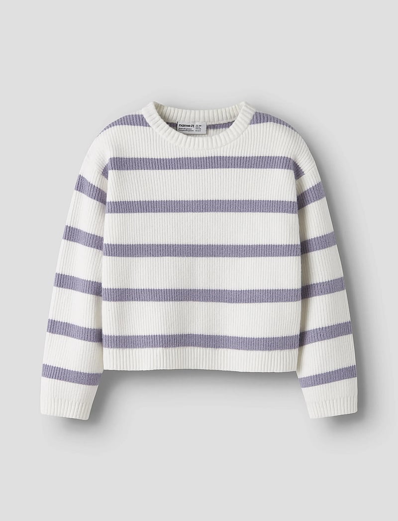 name it - NMFVNILLA LS SH KNIT - pullover - cloud dancer - 0