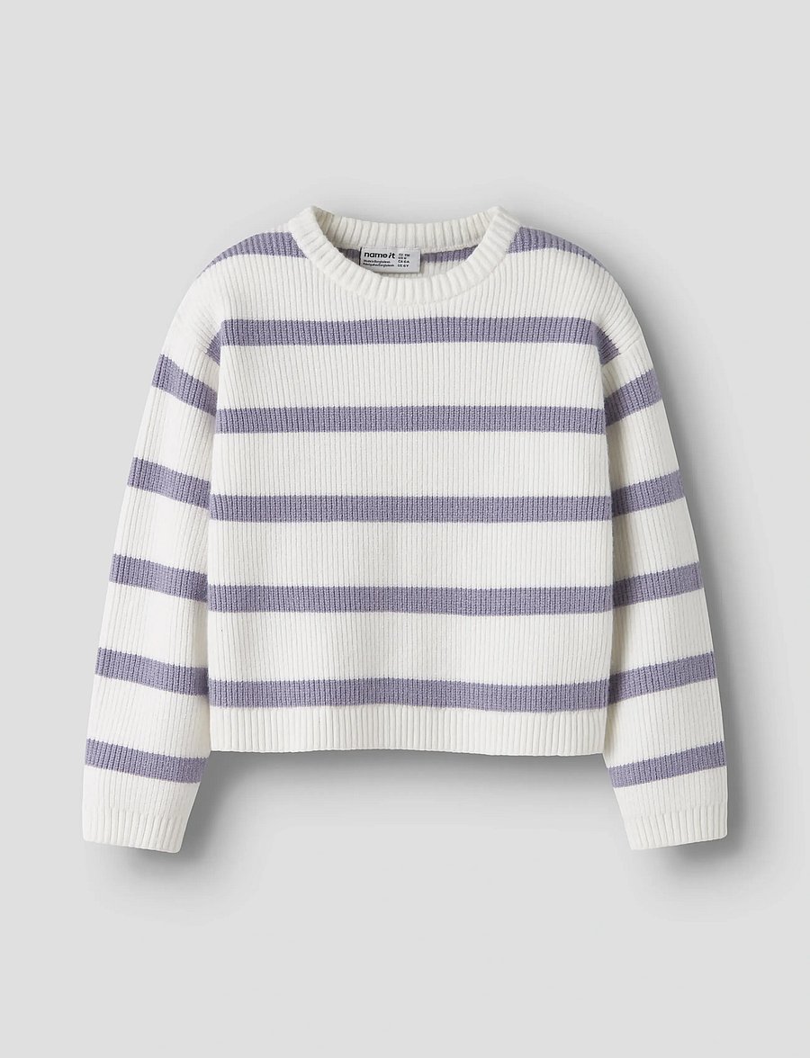 name it - NMFVNILLA LS SH KNIT - pullover - cloud dancer - 0