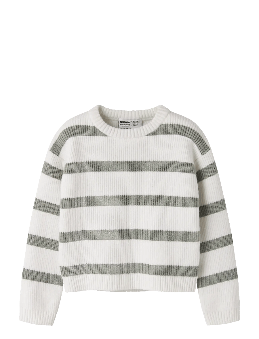 name it - NMFVNILLA LS SH KNIT - pullover - cloud dancer - 1