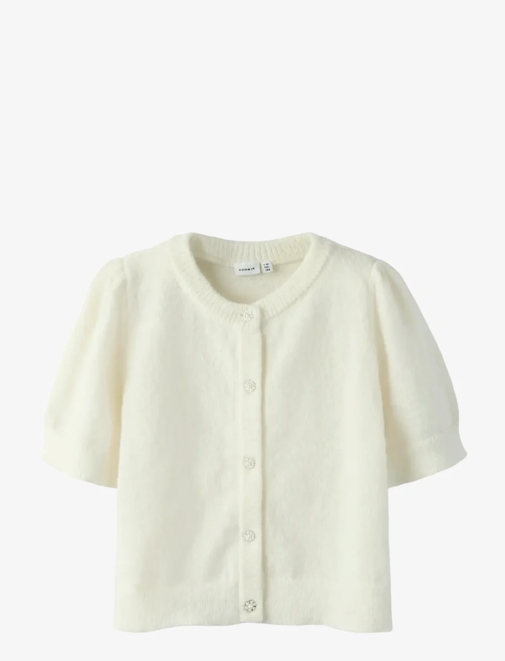 name it - NKFNABETH 2/4 SL KNIT CARD - kardiganid - cloud dancer - 0