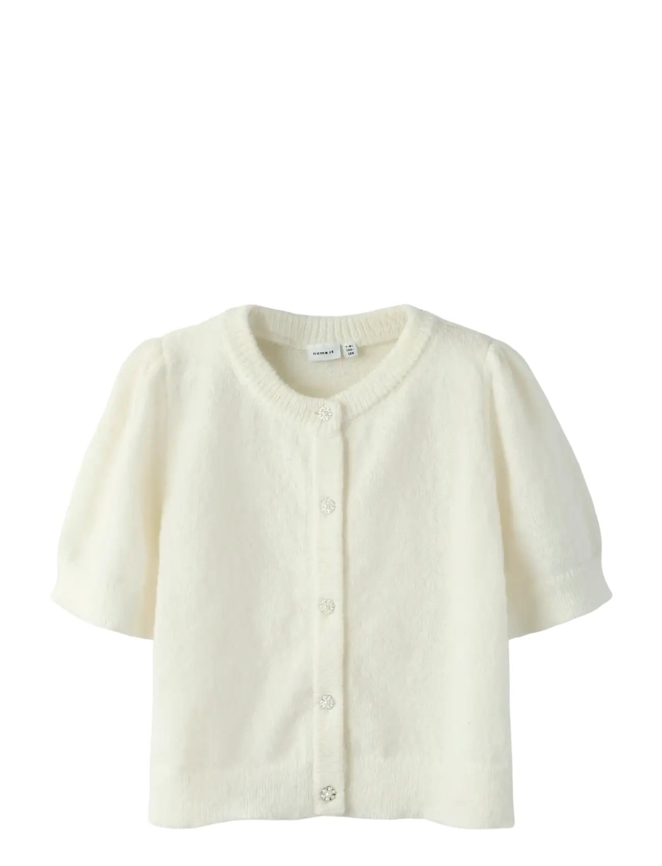 name it NKFNABETH 2/4 SL KNIT CARD - Cardigans - CLOUD DANCER / cream