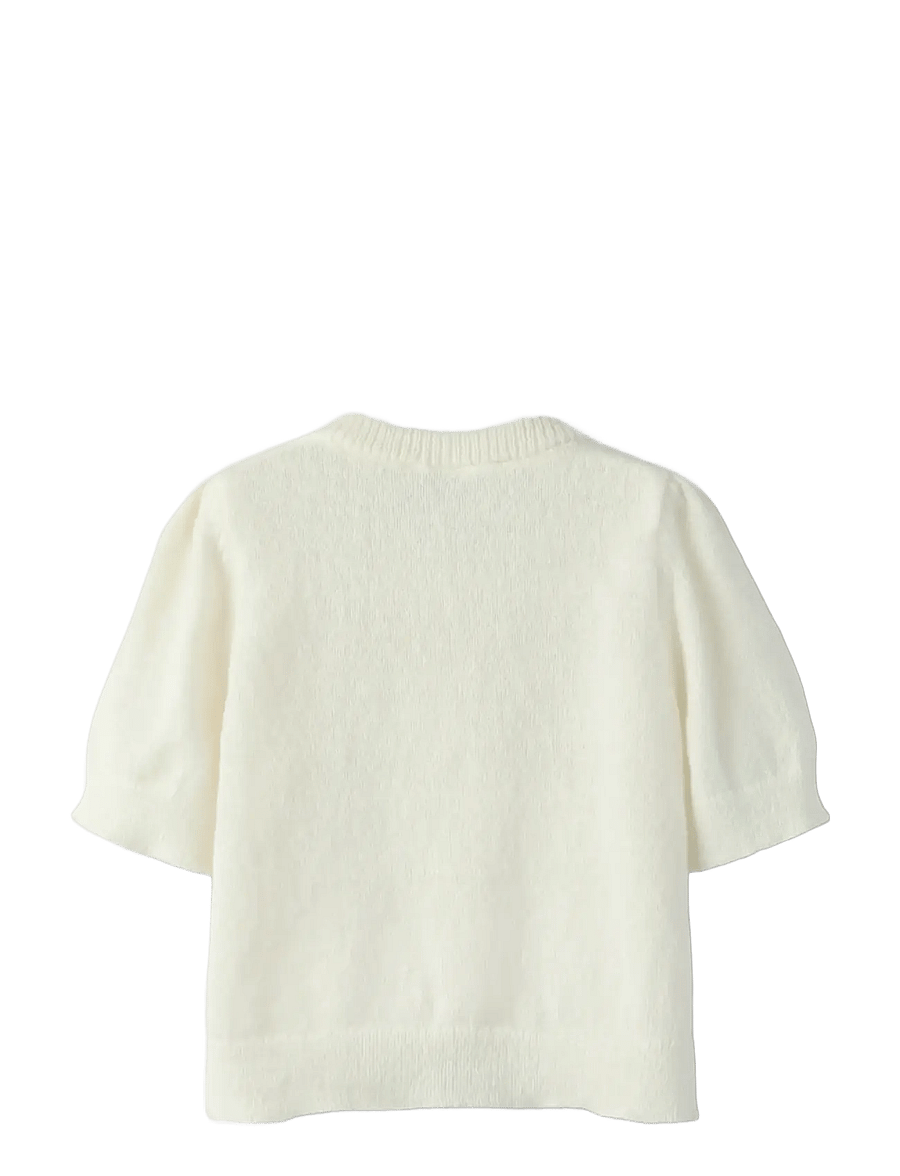 name it - NKFNABETH 2/4 SL KNIT CARD - cardigans - cloud dancer - 1