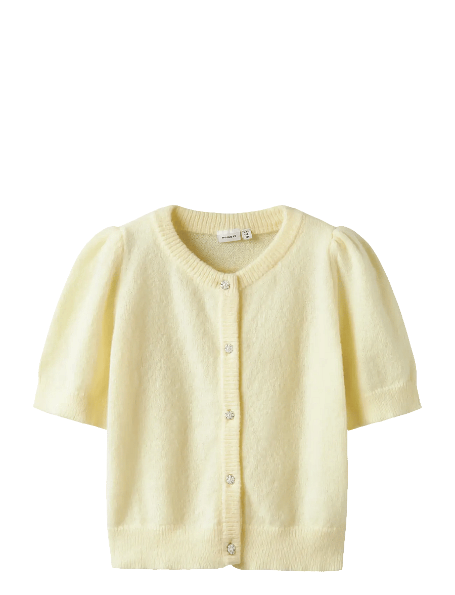 name it - NKFNABETH 2/4 SL KNIT CARD - cardigans - pear sorbet - 0